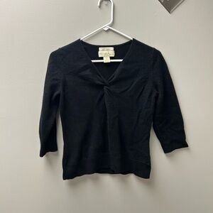 Parisian Signature 100%‎ Cashmere V Neck Black Sweater